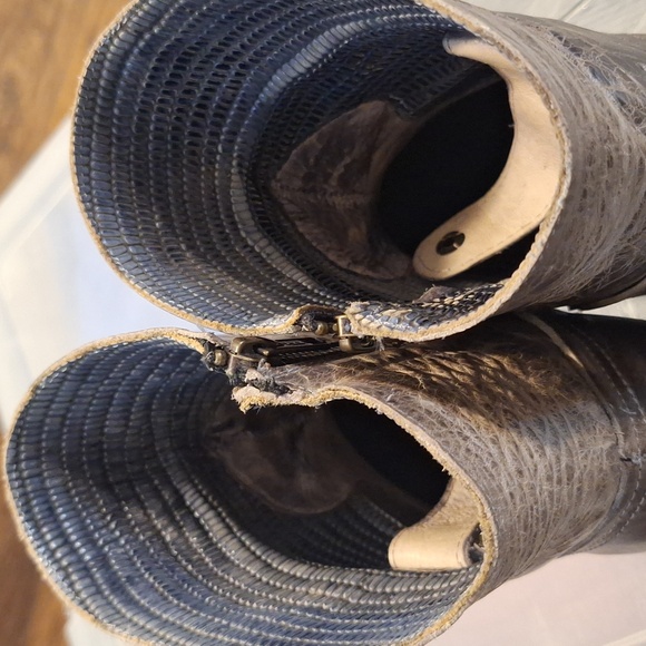 Freebird Brown Ankle Boots Distressed Leather - Picture 4 of 7